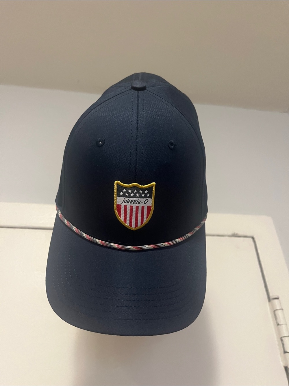 johnnie-O Navy Baseball Cap with Americana Patch